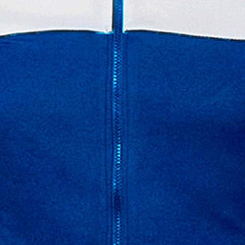 IYYVV Mens Stripe Есенска зимска патент спортска облека за крпеница со долги ракави палто