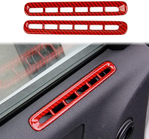Дополнителни додатоци на вратата A/C Vent Air Red јаглеродни влакна за Dodge Charger 2011+