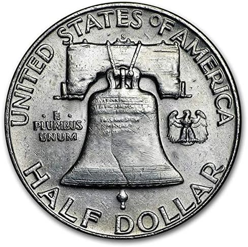 1952 S Френклин сребрен половина долар 90% сребрен Au за нецирковно