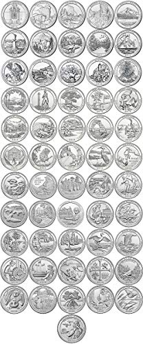 2010 П, Д 2010-2021 Бу Национални Паркови Четвртини - 112 Монета Во Собата Нециркулирани