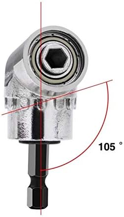 Maidu 1/4 инчен магнетски агол Бит адаптер шрафцигер и клучеви 105 степени прилагодлив агол за адаптер за вежбање на шрафцигер за адаптер