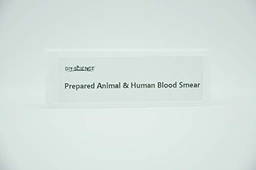 Подготвени слајдови на микроскоп на крв од човечки животни, поставени за научно образование за биологија, пакет од 5 парчиња различни видови