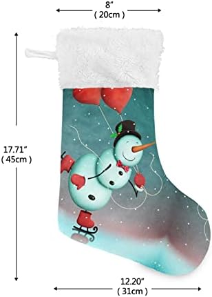 Алаза Божиќни чорапи Божиќ Нова Година или Денот на вineубените класични персонализирани големи декорации за порибување за семејни сезонски празници Декор 1 пакет,