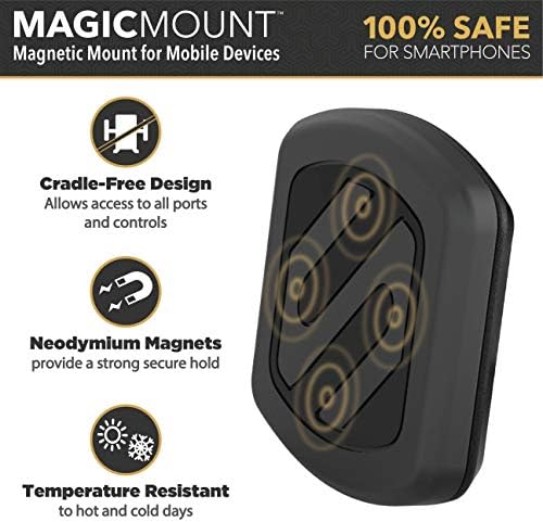 Scosche MMSD-2pkxces0 MagicMount Изберете држач за магнетски телефон, црна и MagdMB MagicMount Magnetic Car Tonect Mounter