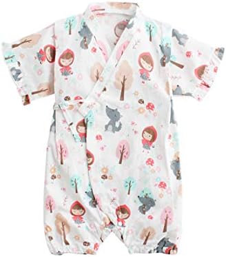 Pauboli бебе Кимоно, памучно новороденче Сакура Јапонски пижами