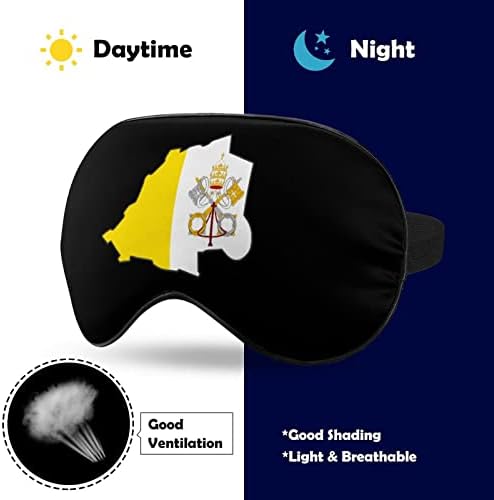 Градско знаме на Ватикан, мапа за спиење, маска за очи, мека смешна сенка на очите, слепи за очи за очи за спиење за патување за патување