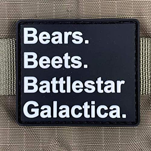 Насилна мала „мечка цвекло Battlestar Galactica“ PVC Morale Patch - Канцеларијата