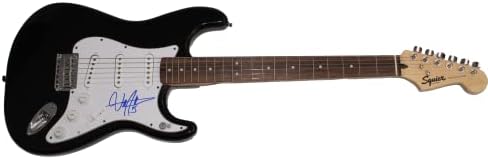 Били Стрингс потпишана автограм со целосна големина Црна Fender Stratocaster Electric Guitar B/Beckett автентикација Бас Коа - Young Stud Rock Bluegrass Star, Turmoils and Tinfoil, Home, Обновување