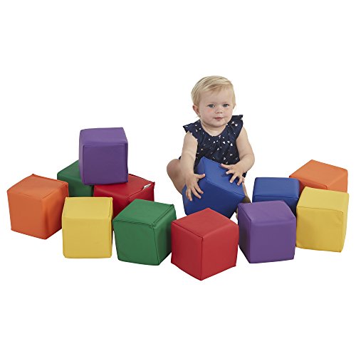 Фабрички директни партнери SoftScape Toddler Playtime Corner Climber, - Современа/зелена и ecr4kids Softzone Patchwork Toddler Ponam Block Playset,