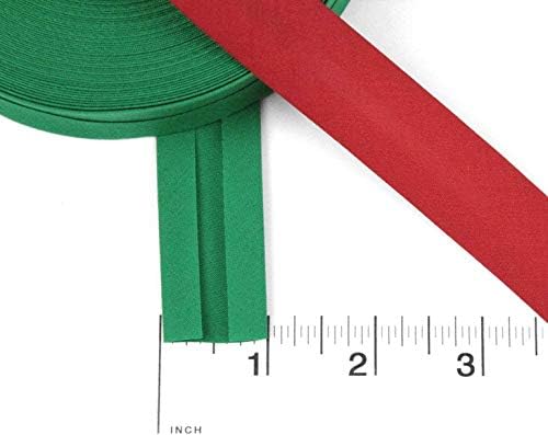 Воволо (бр.7 Зелена памучна пристрасна лента за пристрасност 1 /25мм широка лента за преклопување DIY рачно изработен материјал