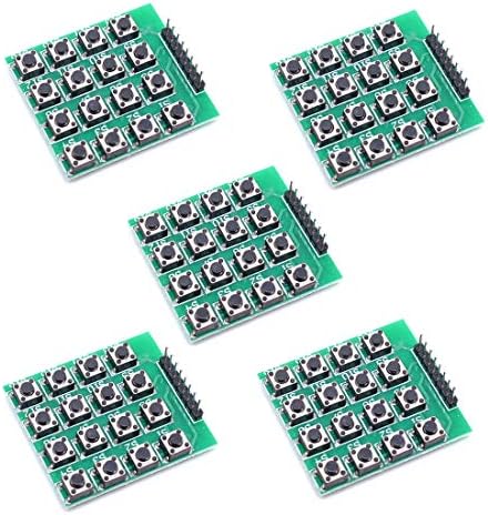 Oiyagai 5pcs 4x4 матрица 16 модул на тастатурата на тастатурата 16 копче MCU за Arduino