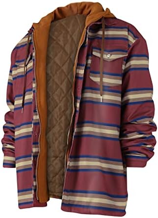 Ymosrh масти палта и јакни големо високи карирани кошула додадете кадифе за да чувате топла јакна со јакни со аспиратор за мажи