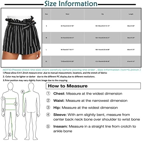 Ucенски шорцеви uqrzau, случајни 2023 ленти со френулум, рекреирано време, еластични панталони за половината, панталони летни шорцеви
