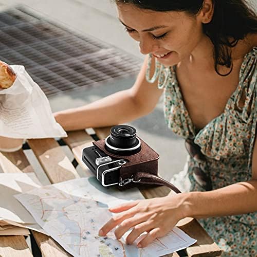 Fintie Заштитна Футрола За Fujifilm Instax Mini 40 Инстант Камера-Премиум Веганска Кожна Торба Покријте Со Отстранлив Прилагодлив