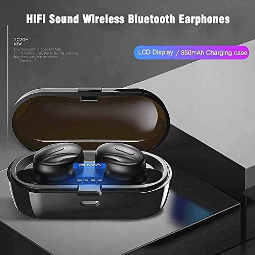 Hoseili 【2022New EditionBluetooth Слушалки.Bluetooth 5.0 Безжични слушалки во уво стерео звук микрофон мини безжични уши со