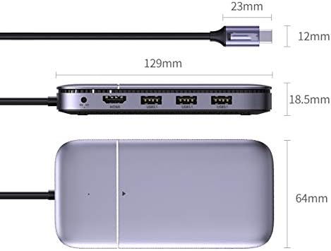 UXZDX USB C ЦЕНТАР USB Тип C 3.1 До M. 2 B-Клуч HDMI 4K 60Hz USB 3.1 10Gbps USB C HDMI ЦЕНТАР Сплитер