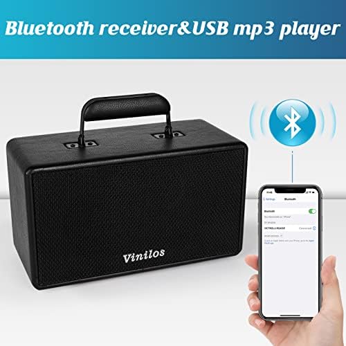 Звучници со Bluetooth Vinilos со USB снимање преносни звучници на отворено со копче за функции со високи и бас композитни функции
