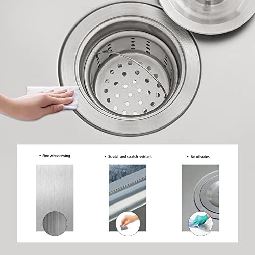 Слободен мијалник од не'рѓосувачки челик мијалник за мијалник од не'рѓосувачки челик, поставен со топла и ладна вода, кујнски