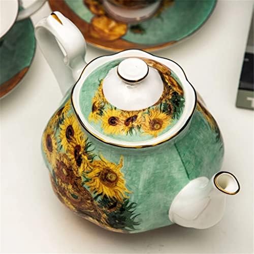 Kutdyk сончогледот цвет чајник phnom penh керамички сад за кафе, цветен чај попладневен чај чај сет