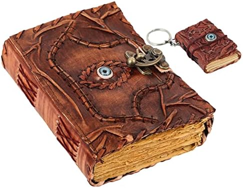 Journalурнал Hocus Pocus for Men-Gintage Leather Bound Writing Journal со кожни клучеви-списанија за пишување-нота за пишување-највисоки