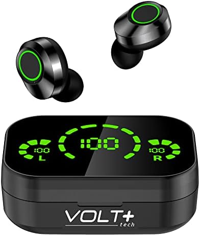 Волт плус Техника безжична V5.3 LED Pro Earbuds компатибилни со вашиот ZTE Z812 IPX3 Bluetooth вода и потпочница/намалување на бучава и Quad