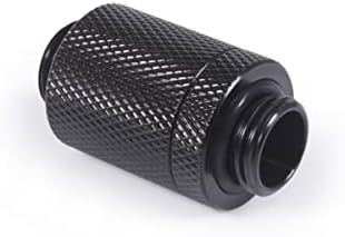 AlphaCool es машки до машки G1/4 d-приклучок за фитинг, 25,5 мм, длабоко црно