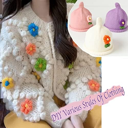 Шарени цветни капчиња Апликации, 15 парчиња шарени рачни шиење декоративни украсени украси за торба, облека, ленти за глава,