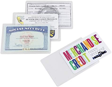 SMCU 6 пакет држач за држач за социјално осигурување на картички, чисти ПВЦ мека водоотпорна водоотпорна картичка за заштита на картички, визит