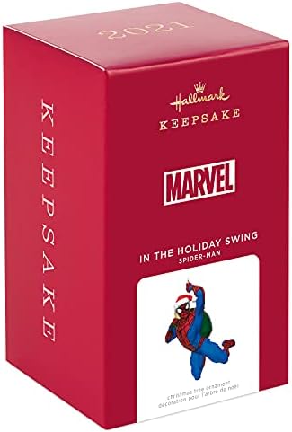 Hallmark Keepsake Божиќниот украс 2021, Марвел Спајдермен во празник замав