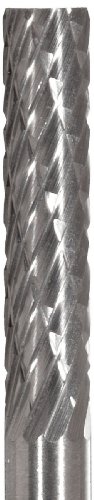 Bassett SA-42 Цилиндричен цврст карбид бур, неоткриен финиш, двоен исечен, обичен крај, 1/8 shank, 3/32 дијаметар на главата, 7/16