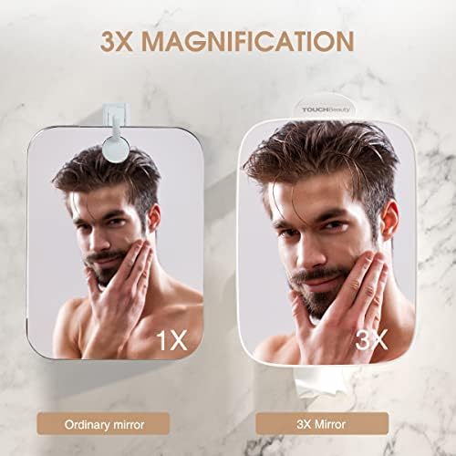 Огледала За Туширање за убавина на допир За Мажи, Огледало ЗА Бричење СО Зголемување ОД 3X СО Држач за Брич, Додатоци за Вртливи