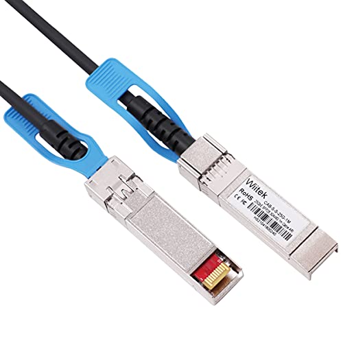 25GBE SFP28 DAC Twinax Кабел, 2 метри 25GBase-CR SFP28 Пасивен бакарен кабел, компатибилен за Cisco SFP-H25G-Cu2m, Ubiquiti, Juniper, Mellanox,