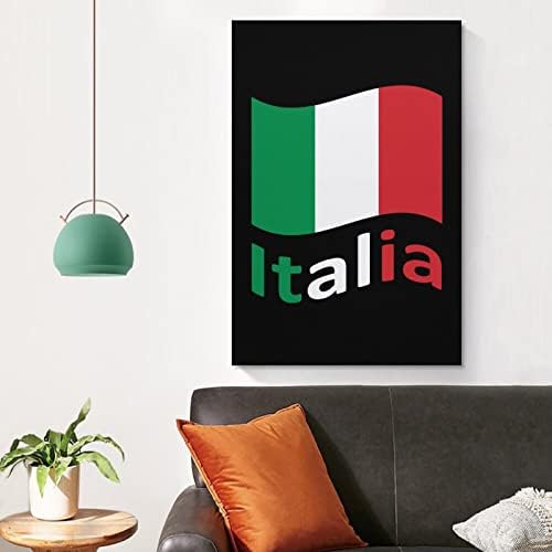 Италија Италија италијанско знаме печатено сликарство wallидно уметности модерно уметничко дело вертикално висино слика за декорација на домови
