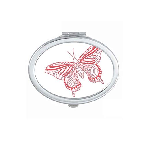 Розова пеперутка змејска уметност деко подарок модна огледало преносна преклопена рака шминка двојни странични очила