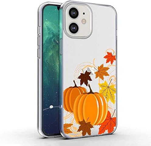 2020 iPhone 12 Mini Case Slim Clear Clear Turtkin Maple Leaf iPhone 12 Mini Case Soft Guber Flexible Silicon Procproof Protective Case за iPhone