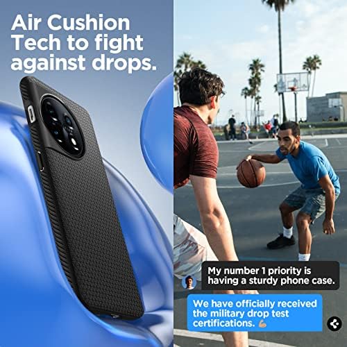 Спиген Течен Воздушен Оклоп Дизајниран За Случај OnePlus 11-Мат Црно