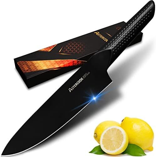 Астеркук Готвач Нож, 8 Инчен Про Кујна Нож Машина За Миење Садови Безбедно, високо Јаглероден германски Ножеви Од Нерѓосувачки Челик Готвач