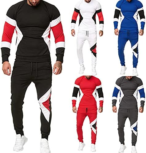 Машки спортски тренерки со долги ракави пулвер пролет и есенска тркалезна џемпер спортови Спортски костум GSG69