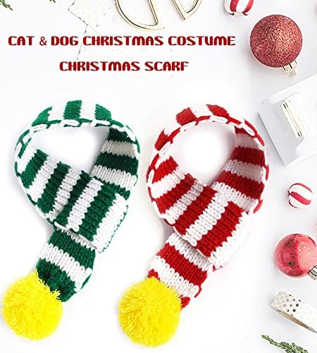 Костуми за мачки за кучиња облекуваат шамија, топла шамија Дневни носии Облеки Божиќно костуми облекување, облека за кучиња и мачки, 2 пакувања