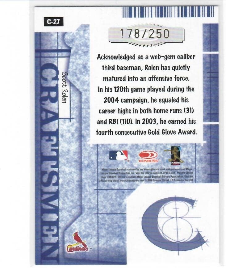 2005 година, мајстор за занаетчии на дони, Ц-27 Скот Ролен Сент Луис Кардиналс МЛБ Бејзбол картичка /250 Nm-MT