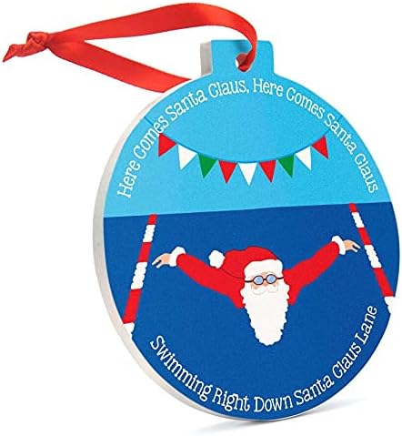Керамички украс за пливање | Тука доаѓа Божиќниот украс на Дедо Мраз