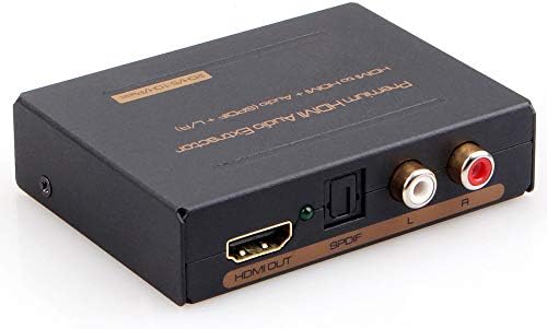 IarkPower 4K60Hz HDMI Audio Extractor Splitter HDMI до оптички коаксијален + RCA L/R стерео аудио конвертор Адаптер за поддршка