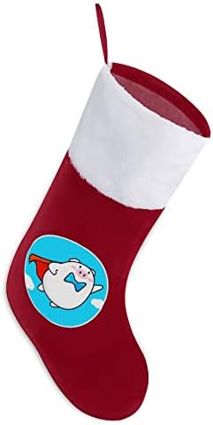 Летање свиња Суперхерој Божиќно порибување Божиќни чорапи торбичка куќа семејство Божиќ декор