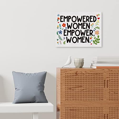 Овластени жени ги зајакнуваат жените платно сликарство wallидна уметност цветни феминистички постер уметност за печатење дома декор