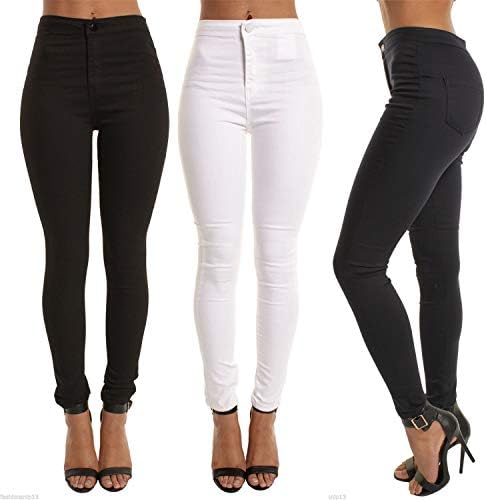 Andongnywell женски висина на половината искинато слаби фармерки тенок вклопуваат потресени тексас панталони со панталони со џебови