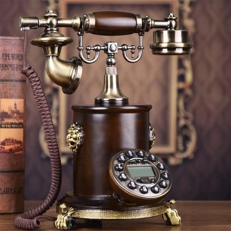 Mxiaoxia Antique Fixed Telefone Retro Creative Pastoral Fildline Tongly Blue Back Lighter+ID на Caller+Caller