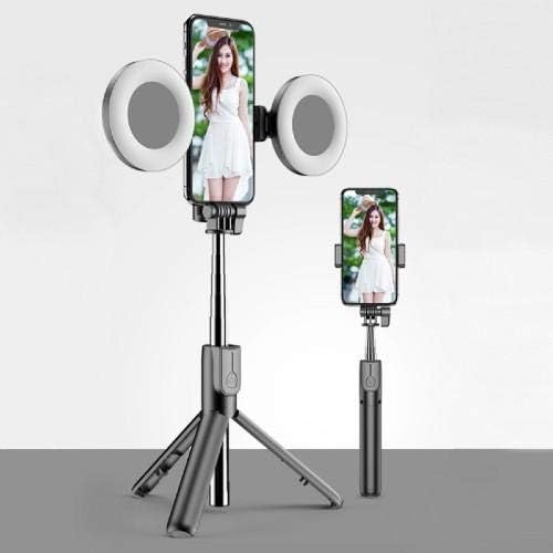 Штанд на Boxwave и монтирање компатибилен со чест Белешка 8 - Selfiepod на Ringlight, Selfie Stick Extendable Arm со прстенеста