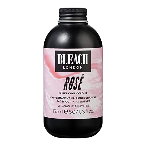 Белило во Лондон Роуз Боја - Полу -постојана пастела розова, привремена крем за боја на коса, веган, без суровост, привремена крем за боја