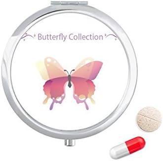 Розова Пеперутка Колекција Пилула Случај Џеб Медицина Кутија За Складирање Контејнер Диспензерот