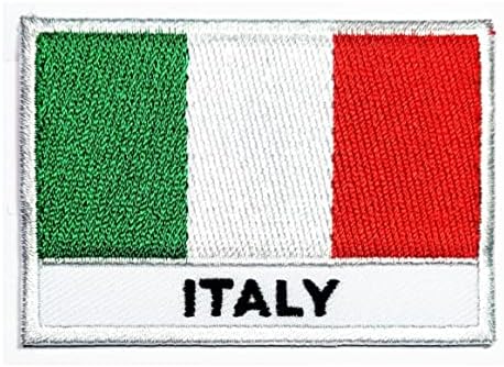 Кленплус 2 парчиња. 1. 7Х2, 6 ИНЧИ. Италија Знаме Закрпи Национално Знаме Земја Воена Тактичка Везена Апликација Железо На